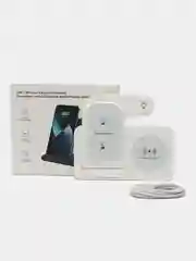 Белый беспроводная зарядка 3 в 1 для iPhone, iWatch, AirPods, Android, 2 цвета