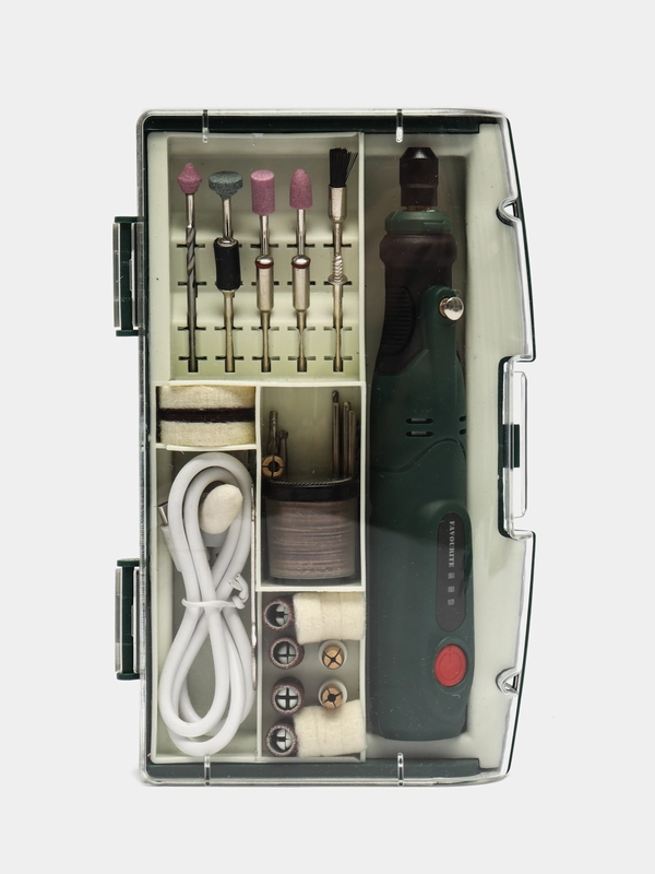 Гравер аккумуляторный FAVOURITE FGM 3.6FS, Li-ion, 3,6 В, 94 насадки, кейс