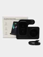 Беспроводная зарядка 3 в 1 для iPhone, iWatch, AirPods, Android, 2 цвета