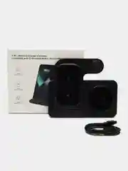 Черный беспроводная зарядка 3 в 1 для iPhone, iWatch, AirPods, Android, 2 цвета
