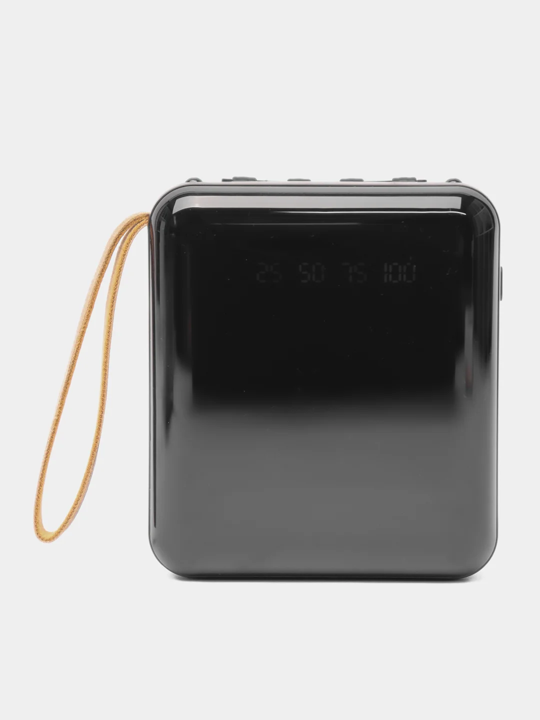 Черный внешний аккумулятор с 4 встроенными кабелями, Lightning, Type-C, Power Bank, 10000 mAh