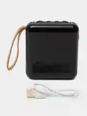 Черный внешний аккумулятор с 4 встроенными кабелями, Lightning, Type-C, Power Bank, 10000 mAh
