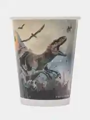 Jurassic World. Набор бумажных стаканов, желтый лого, 6 шт*250 мл