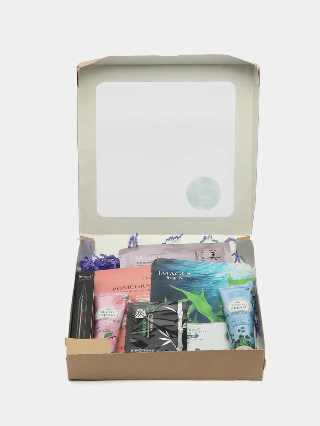 Синий подарочный набор косметики женский, Beauty box, подарок на новый год