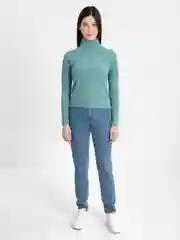 Зеленый водолазка женская, лапша