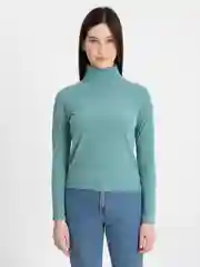 Зеленый водолазка женская, лапша