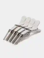 Серый зажимы парикмахерские 4шт "KLEVER", 11.5 см