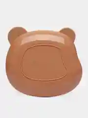 Коричневый пластмассовая МИНИ тарелка Мишка