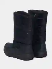 Синий дутики женские, зимние, с мехом