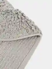Коврик для ванной DeNASTIA 60x100см, овал, 100% хлопок, цвет светло-серый