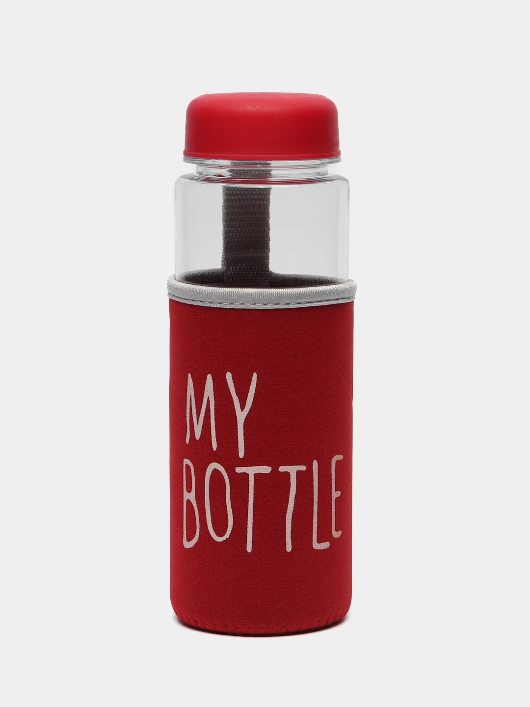 Бордовый бутылка для воды, 500 мл, My bottle, 19.5 х 6 см, термочехол в комплекте