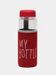 Бордовый бутылка для воды, 500 мл, My bottle, 19.5 х 6 см, термочехол в комплекте