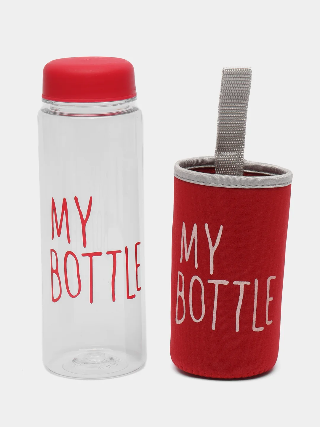 Бордовый бутылка для воды, 500 мл, My bottle, 19.5 х 6 см, термочехол в комплекте