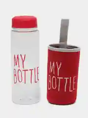 Бордовый бутылка для воды, 500 мл, My bottle, 19.5 х 6 см, термочехол в комплекте