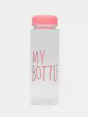 Розовый бутылка для воды, 500 мл, My bottle, 19.5 х 6 см, термочехол в комплекте