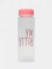 Розовый бутылка для воды, 500 мл, My bottle, 19.5 х 6 см, термочехол в комплекте