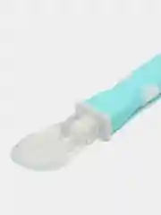 Бирюзовый детская силиконовая ложка для прикорма, обучающая силиконовая ложка для прикорма