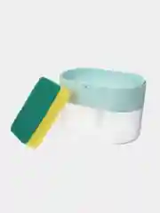 Диспенсер для моющего средства с губкой для мытья посуды на кухне