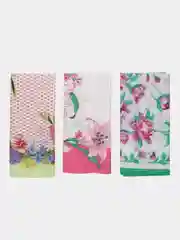Розовый женский носовой платок 3 шт, хлопок