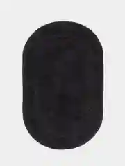 Коврик для ванной DeNASTIA 60x100см, овал, 100% хлопок, цвет черный