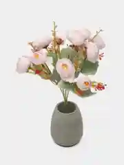 Белый искуственные цветы камелии, пионы