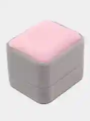 Футляр бархатный под кольцо "Геометрия", 5,5x5x4, цвет серо-розовый