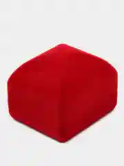 Футляр бархатный под 2 кольца "Традиции", 5x4,5x3см, цвет красный