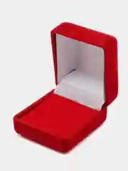 Футляр бархатный под 2 кольца "Традиции", 5x4,5x3см, цвет красный