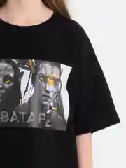 Черный футболка аватар футболка для девочки и мальчика