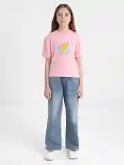 Конфетный футболка для девочки, возраст 7-10 лет (рост 122-140 см)
