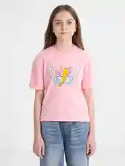 Конфетный футболка для девочки, возраст 7-10 лет (рост 122-140 см)