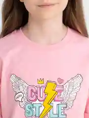Конфетный футболка для девочки, возраст 7-10 лет (рост 122-140 см)