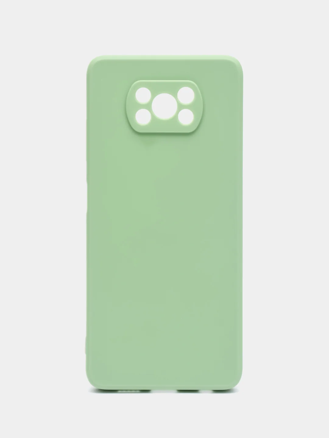 Зеленый чехол для Xiaomi Poco X3 NFC/X3 Pro силиконовый ROSCO матовый/прозрачный с защитой камер