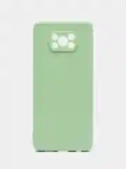 Зеленый чехол для Xiaomi Poco X3 NFC/X3 Pro силиконовый ROSCO матовый/прозрачный с защитой камер