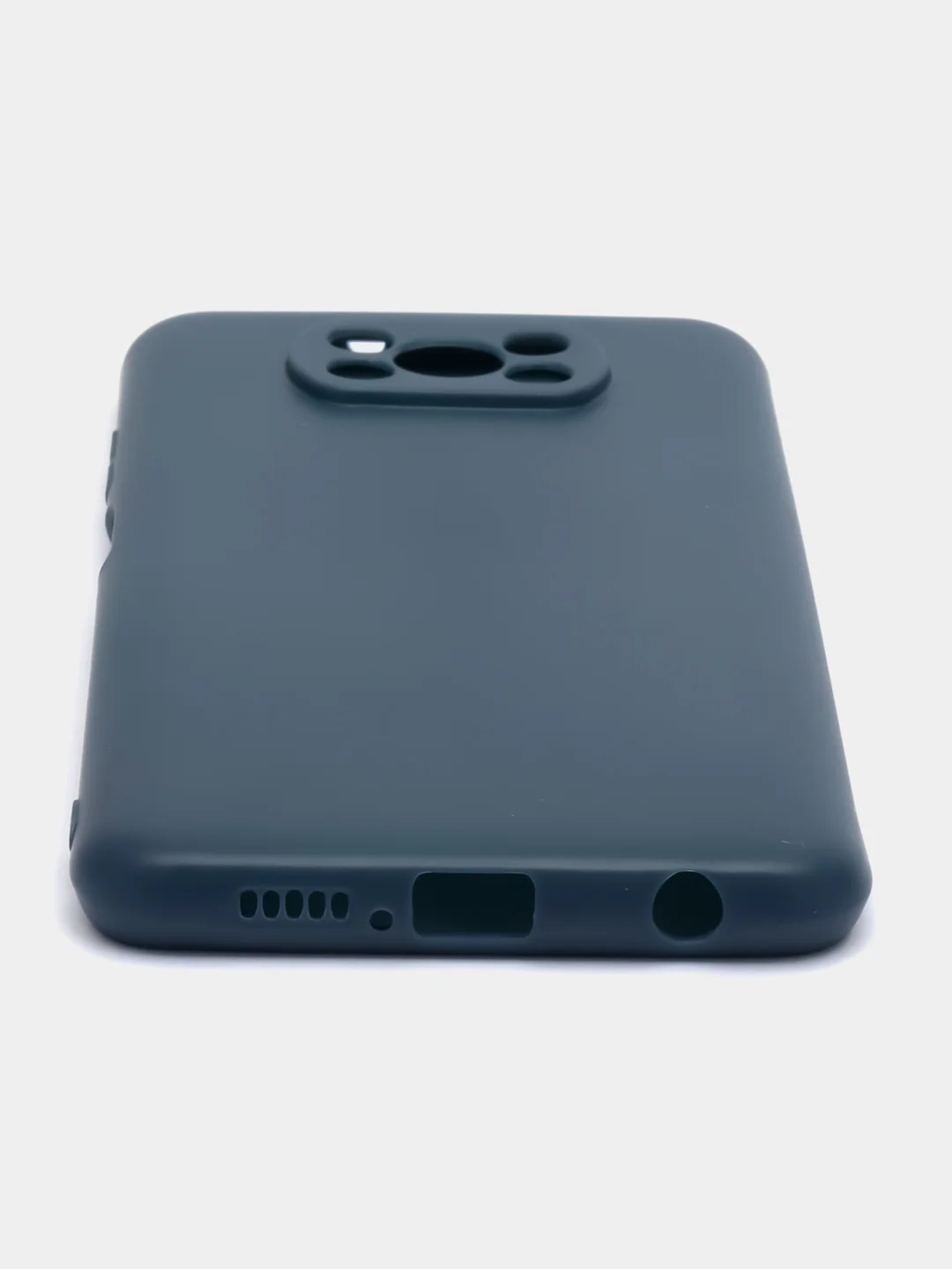 Синий чехол для Xiaomi Poco X3 NFC/X3 Pro силиконовый ROSCO матовый/прозрачный с защитой камер