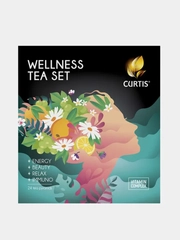 Чай в пирамидках Curtis Wellness tea set, ассорти, подарочный набор, 24 шт