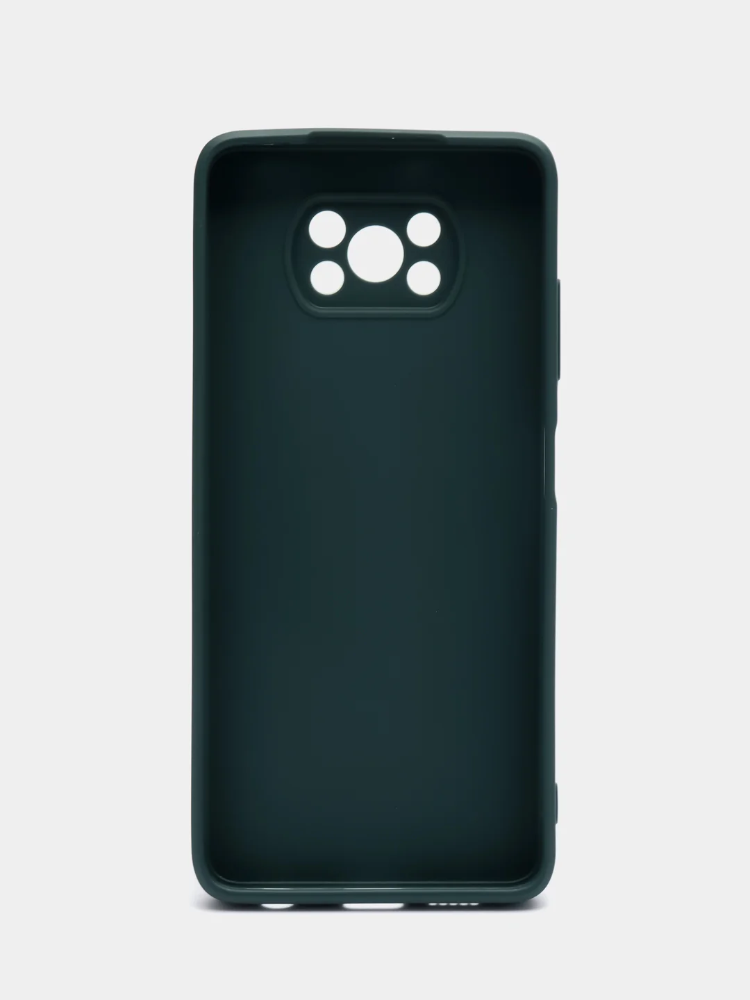Тёмно-зелёный чехол для Xiaomi Poco X3 NFC/X3 Pro силиконовый ROSCO матовый/прозрачный с защитой камер