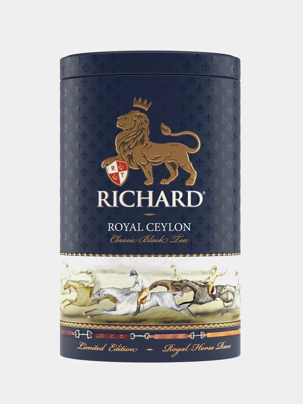 Чай черный листовой Richard Royal Ceylon, подарочный, ж/б, 80 г