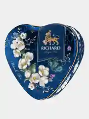 Красный чай черный листовой Richard Royal Heart, с ароматом бергамота, в подарочной упаковке, 30г