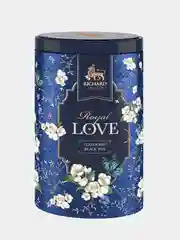 Синий чай черный листовой Richard Royal Love, в подарочной упаковке, ж/б, 80г