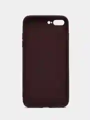 Тёмно-бордовый чехол силиконовый со стеклянной панелью для iPhone 7 Plus / iPhone 8 Plus