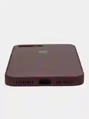 Тёмно-бордовый чехол силиконовый со стеклянной панелью для iPhone 7 Plus / iPhone 8 Plus