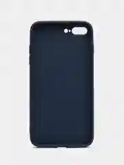 Синий чехол силиконовый со стеклянной панелью для iPhone 7 Plus / iPhone 8 Plus