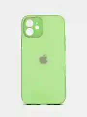 Лайм чехол силиконовый для iPhone 12, со стеклянной панелью