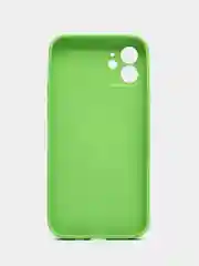 Лайм чехол силиконовый для iPhone 12, со стеклянной панелью