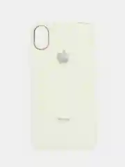 Белый чехол для iPhone XR, со стеклянной панелью и защитой камеры