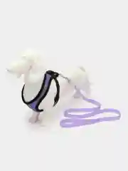 Фиолетовый шлейка с поводком для собак и кошек, светоотражающая