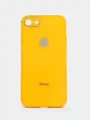 Горчичный силиконовый чехол для iPhone 7, iPhone 8, iPhone SE 2020, со стеклянной панелью