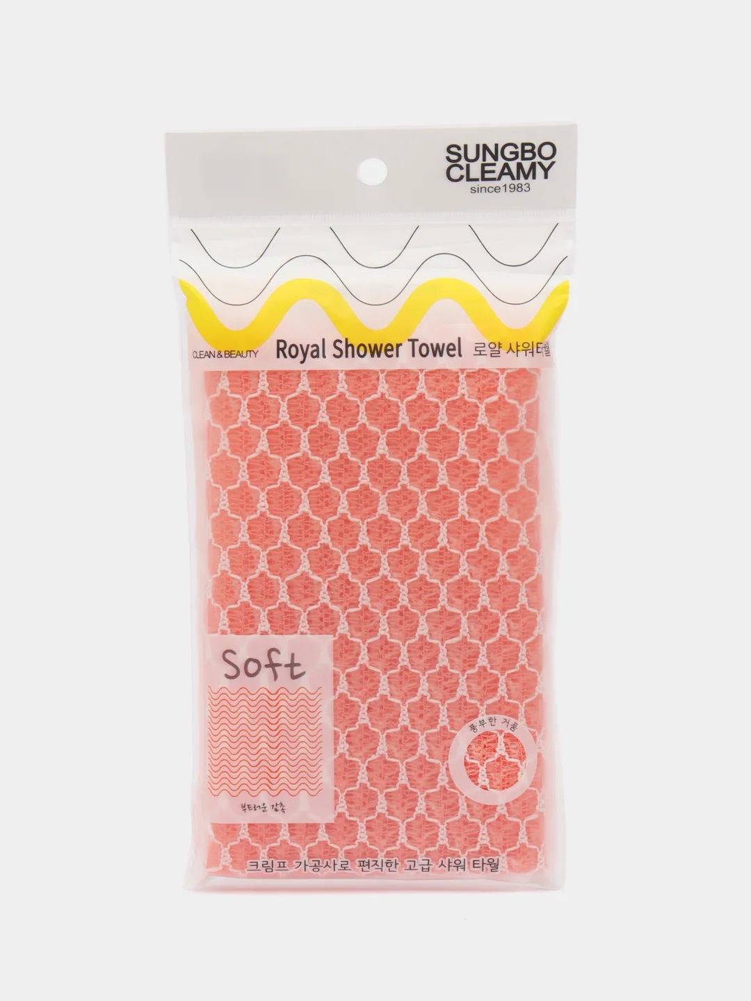 Зеленый мочалка для душа нейлоновая, 28х90 см  SB CLEAN&BEAUTY Royal Shower Towel