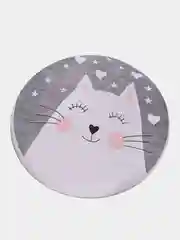 Белый ковер с коротким ворсом